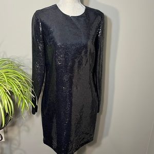 Diane von Furstenberg black sequin dress